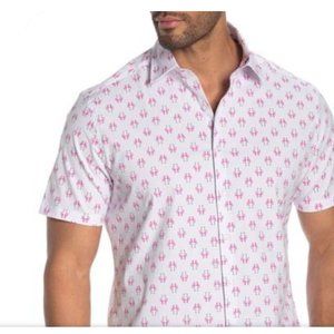 Stone Rose Short Sleeve Flamingo Print/Rare Small
